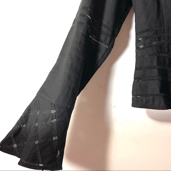 W by Worth Linen Bell Sleeve Blouse - Picture 5 of 8